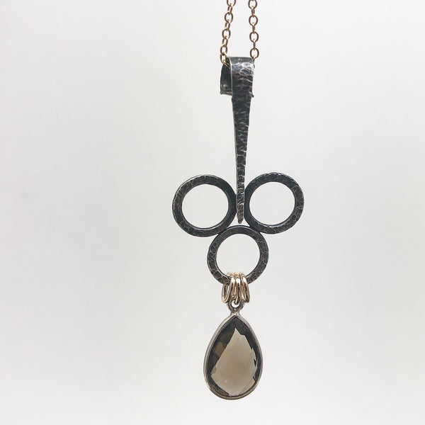 Balance II in Silver with Gold Accents & Smokey Quartz